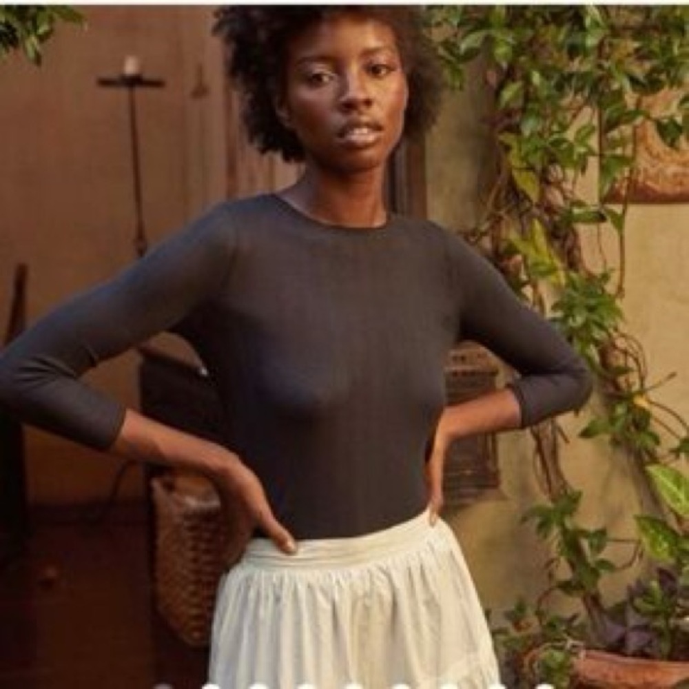 Doen Annie Top - Pointelle Black